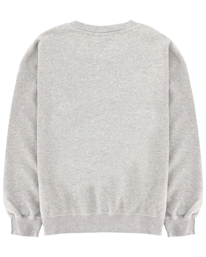 Ganni Organic Cotton Print Sweatshirt — Gray Gray