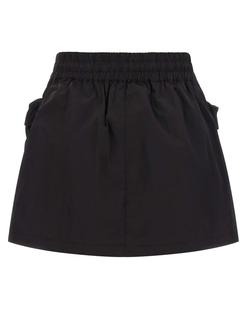 Diesel Crumpled Technical Nylon Shorts — Black Black