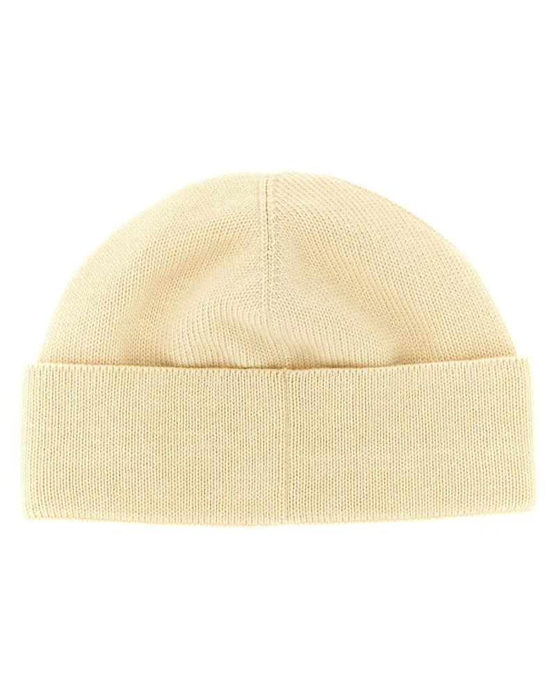 Valentino Garavani Embroidered Virgin Wool Beanie — Cream Cream