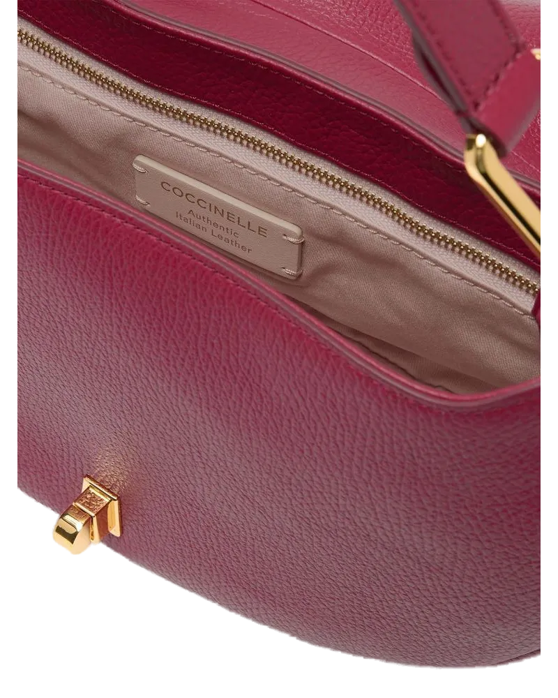 Coccinelle Women's Shoulder Bag Sangria Cowhide - Shoulder-Bags Red
