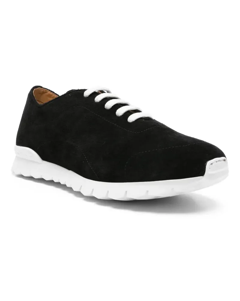 Kiton Women's Lace-Up Suede Sneakers Aw25 M Black