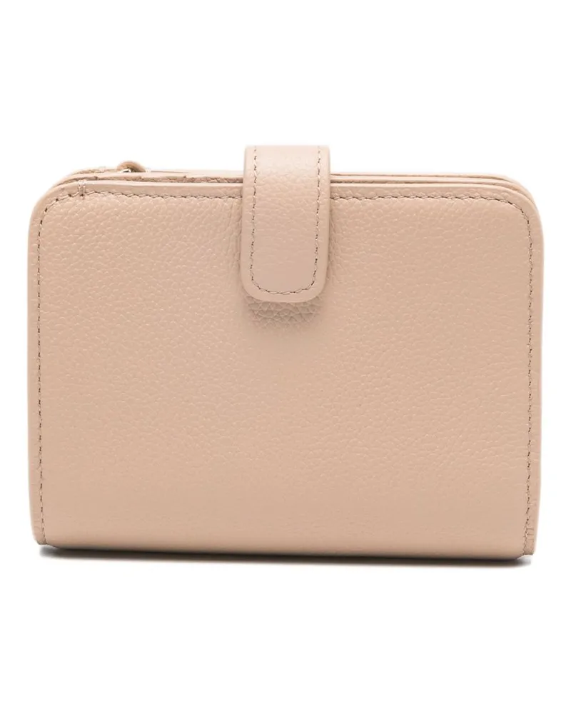 Emporio Armani Tumbled Leather Bifold Wallet — Pink Pink
