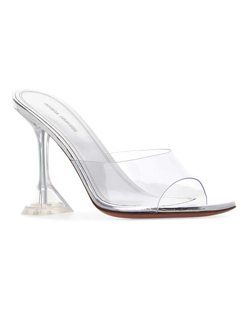 Amina Muaddi Lupita Glass Slippers — Clear Clear