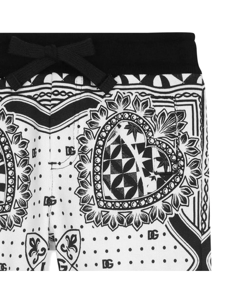 Dolce & Gabbana Bandana-Print Cotton Joggers — Multicolor Multicolor