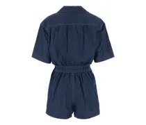 Women's Cotton-Linen Chambray Jumpsuit Blue Dress