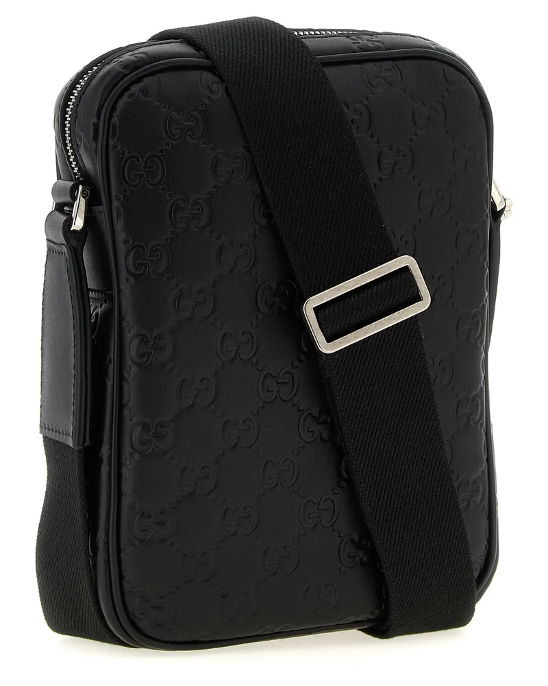 Gucci Men's Black Calfskin Crossbody Bag Black