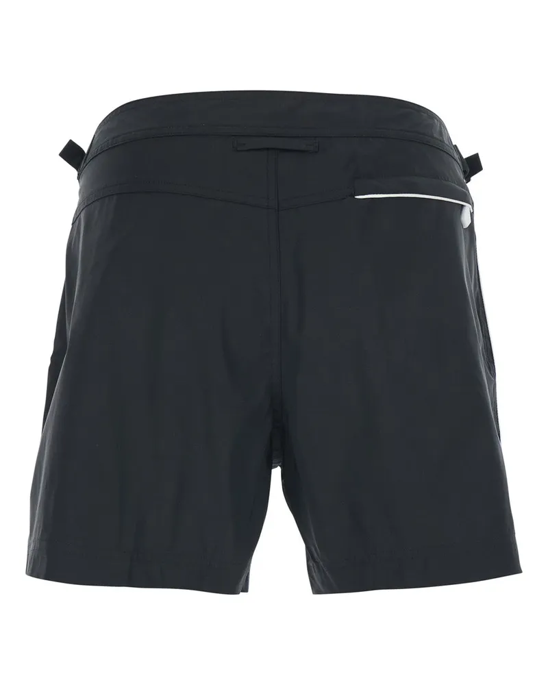 Tom Ford Men's Swim Shorts Black Tech Fabric Polyester Beachwear Sea Clothing Black