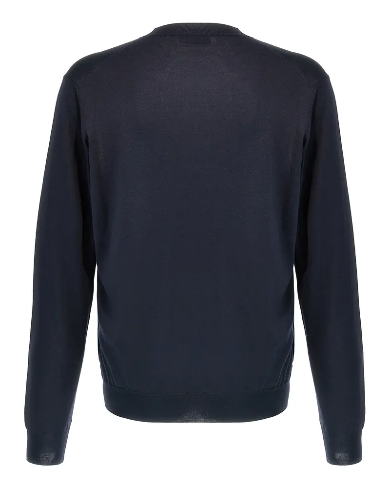 Prada Men's Blue Silk Cardigan Clothing Navy