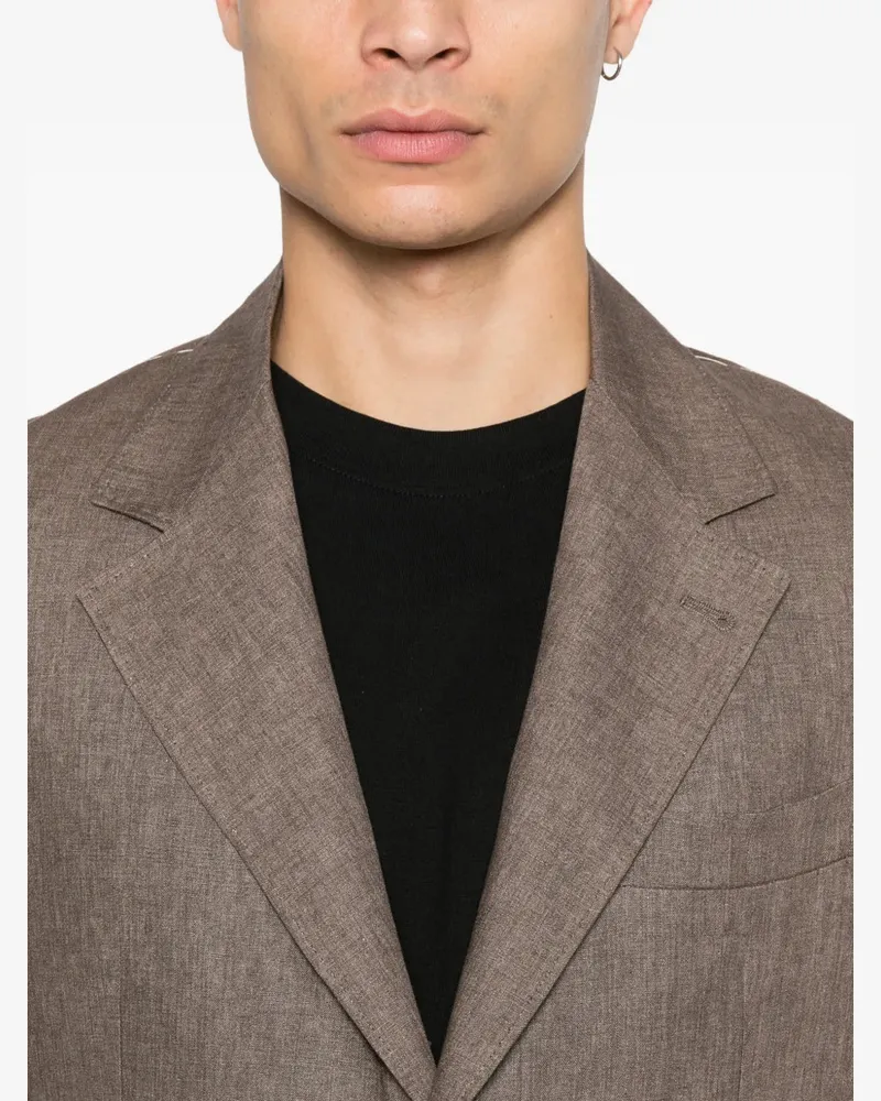 Brunello Cucinelli Men's Button Jacket Ss26 M Brown