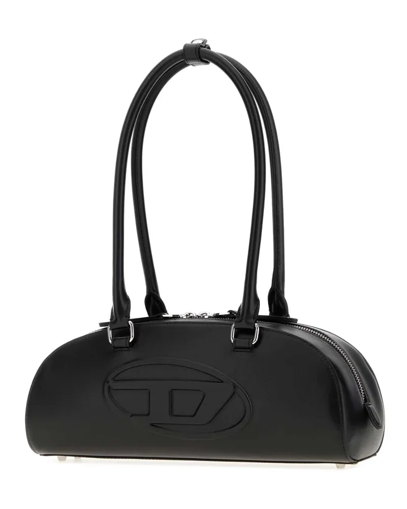 Diesel Men's Black Leather 1dr Dome Shoulder Bag T8013 Borse A Mano Black