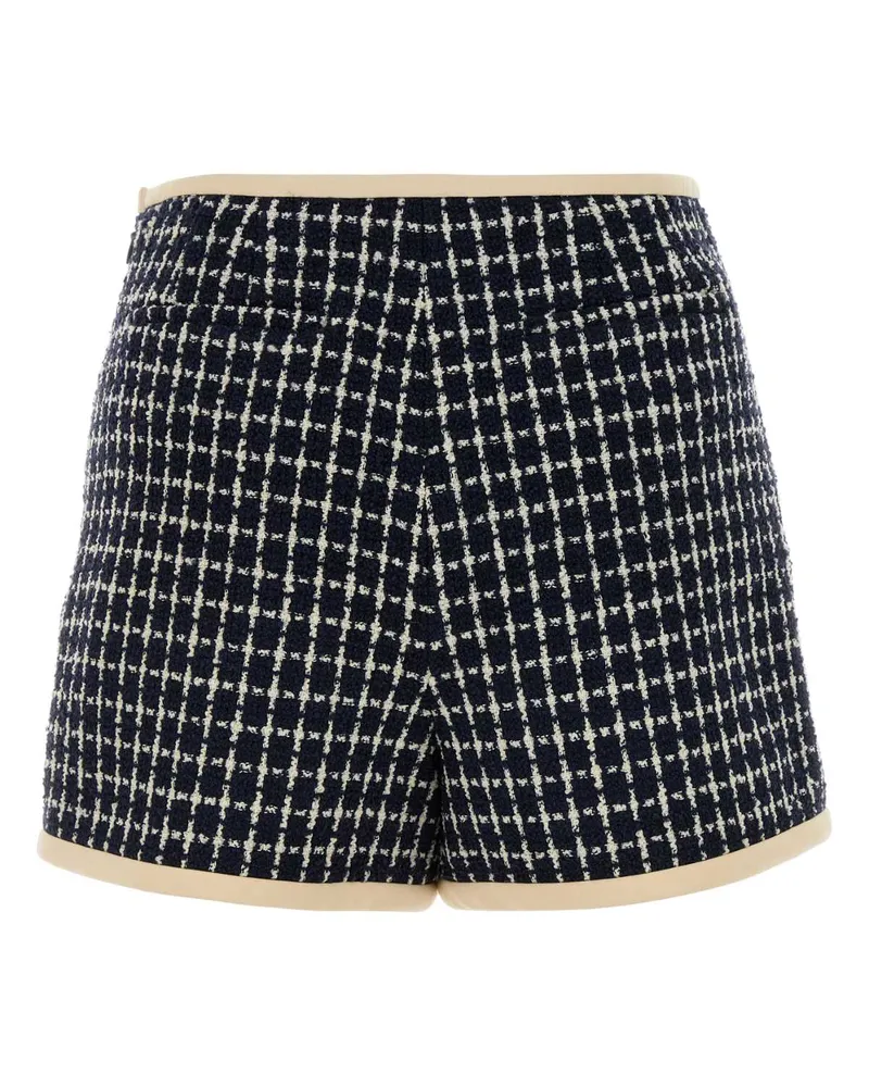 Valentino Garavani Women's Embroidered Tweed Shorts 671 Navy