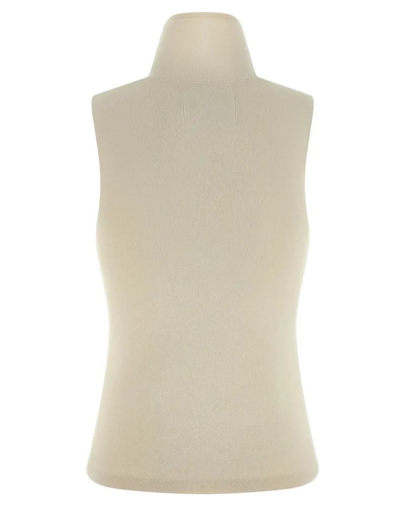 extreme cashmere Ribbed Cashmere-Cotton Blend Tank Top — Cream Cream