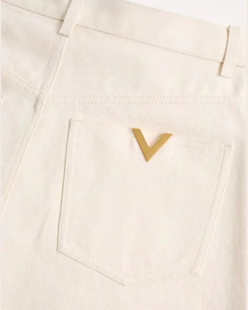 Valentino Garavani Val E26 Jeans — Ivory Ivory