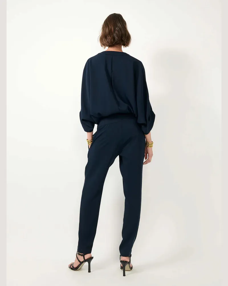 Barbara Bui Wide-Leg Fluid Jumpsuit — Navy Navy