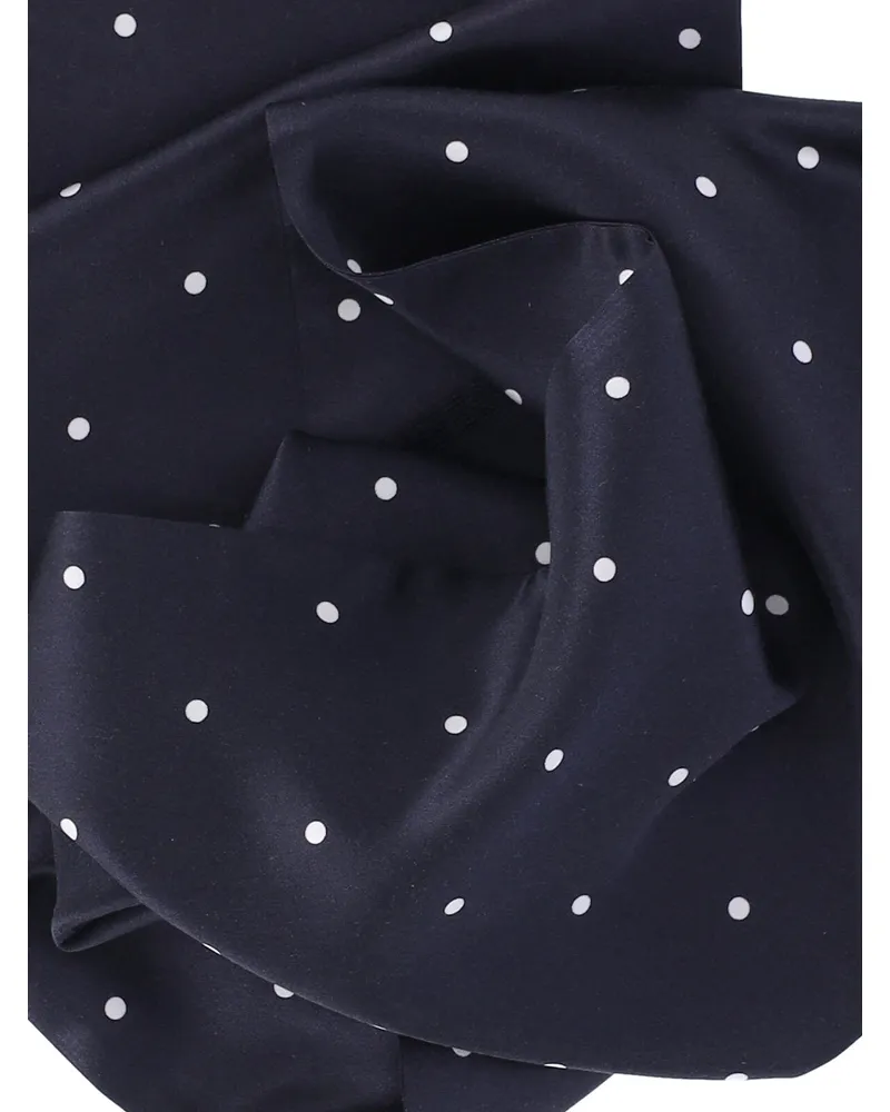 Destin Unisex Scarfs Blue Silk Navy