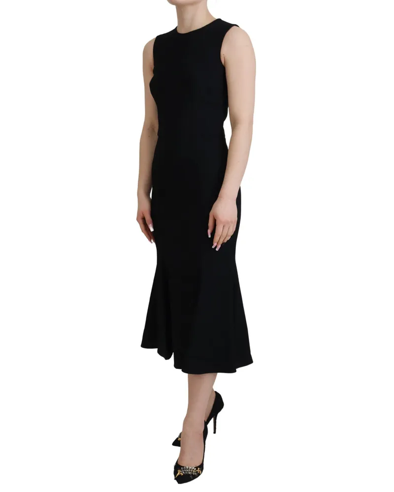 Dolce & Gabbana Women's Black Dress Sheath Flare Viscose Black