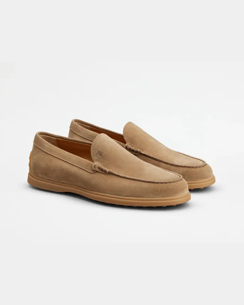 TOD'S Suede Loafer — Beige Beige