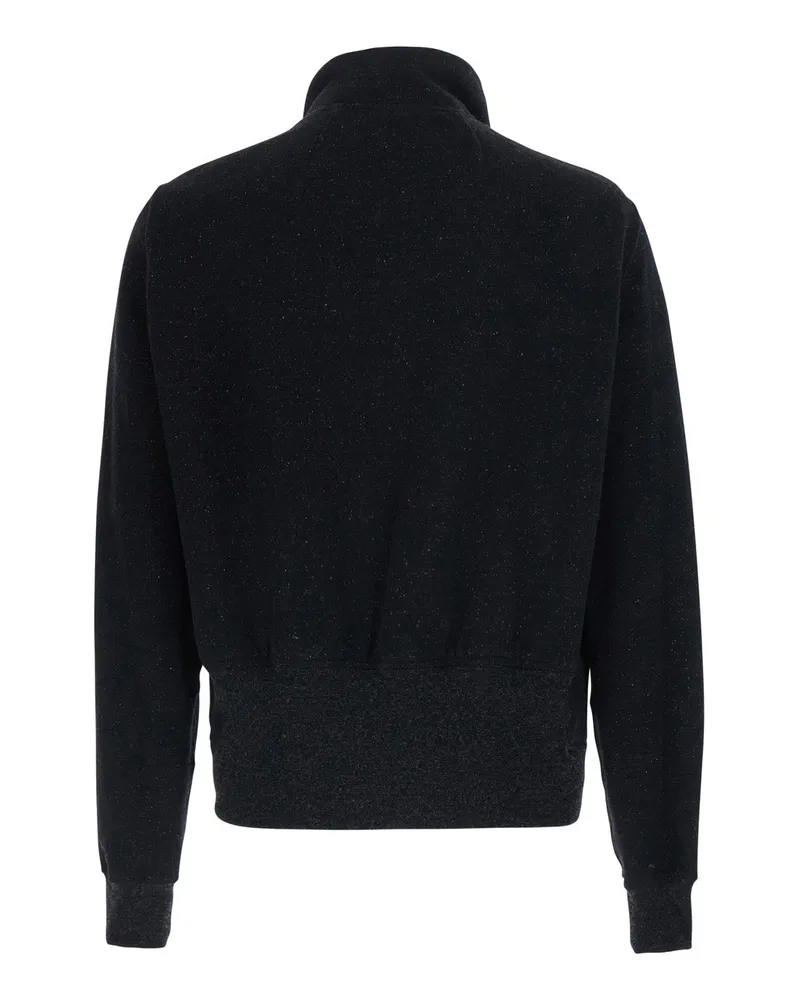 Rick Owens Men's Sweatshirt Bauhaus Jogger Black Cotton Sweatshirts Sweater Black