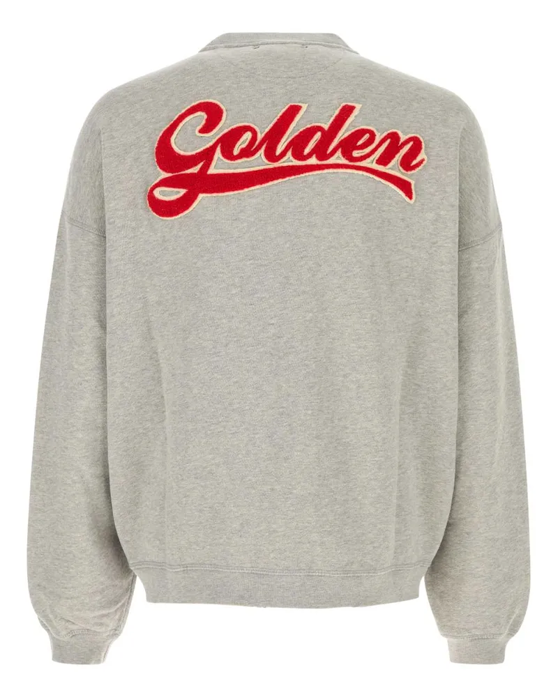 Golden Goose Men Melange Grey Cotton Oversize Sweatshirt Allmelgra Exterior: Felpe Sweater Gray