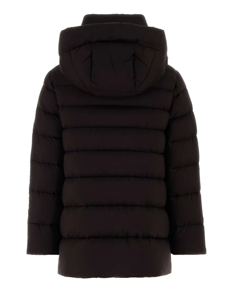 MOORER Women's Dark Brown Nylon Blend Natalia Down Jacket Cioccalato Piumini Brown