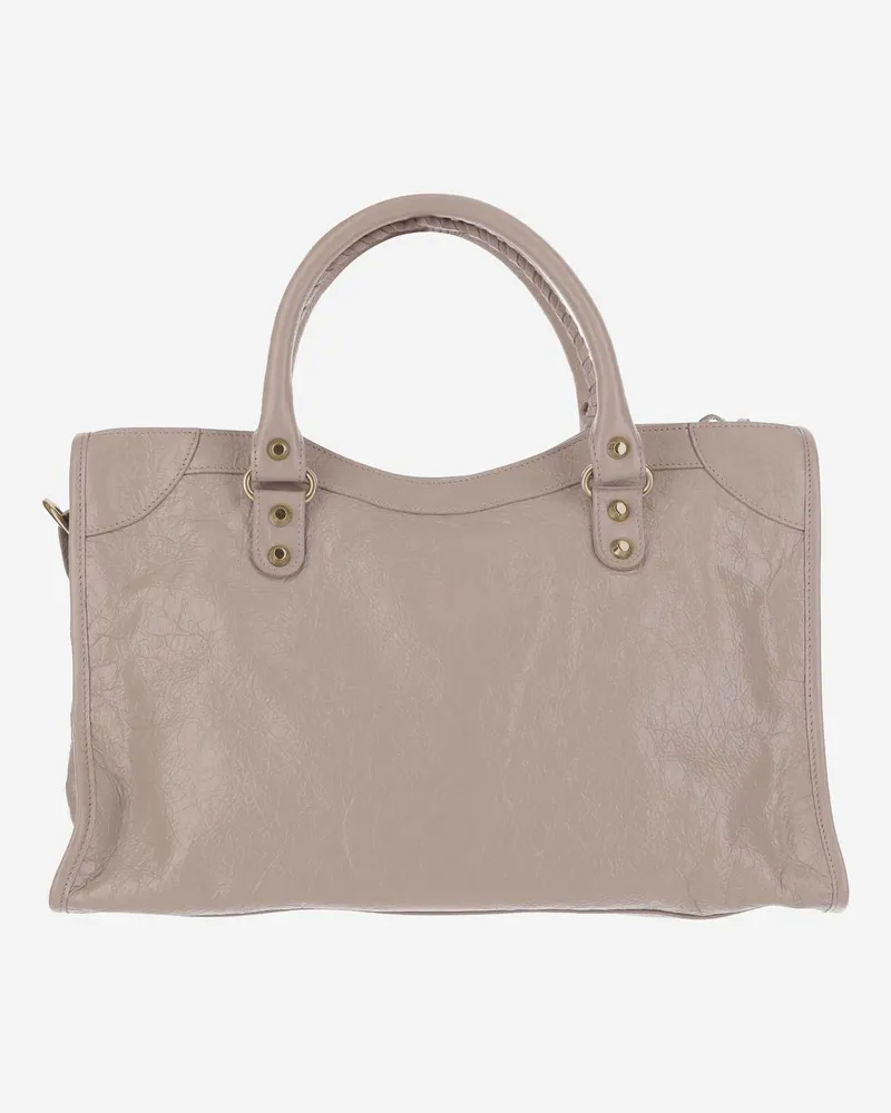 Balenciaga Women's Tote Bag Le City Pink Leather Handbags Hand Pink