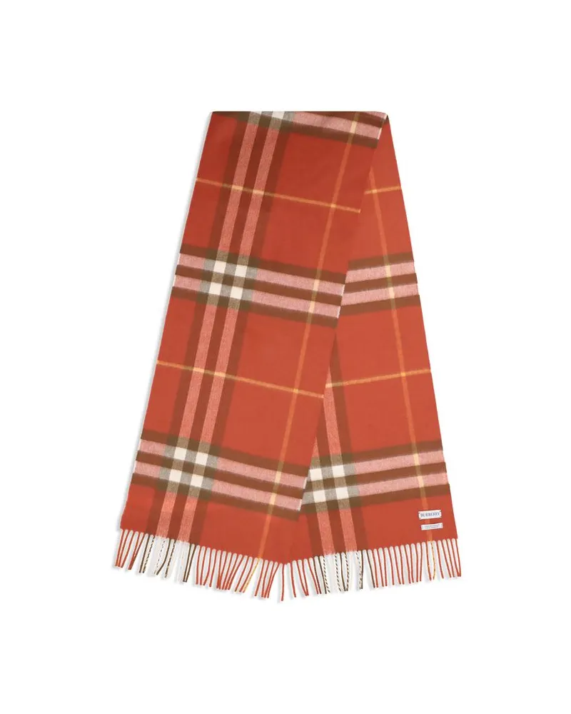 Burberry Women's Multicolor Cashmere Scarf Orange