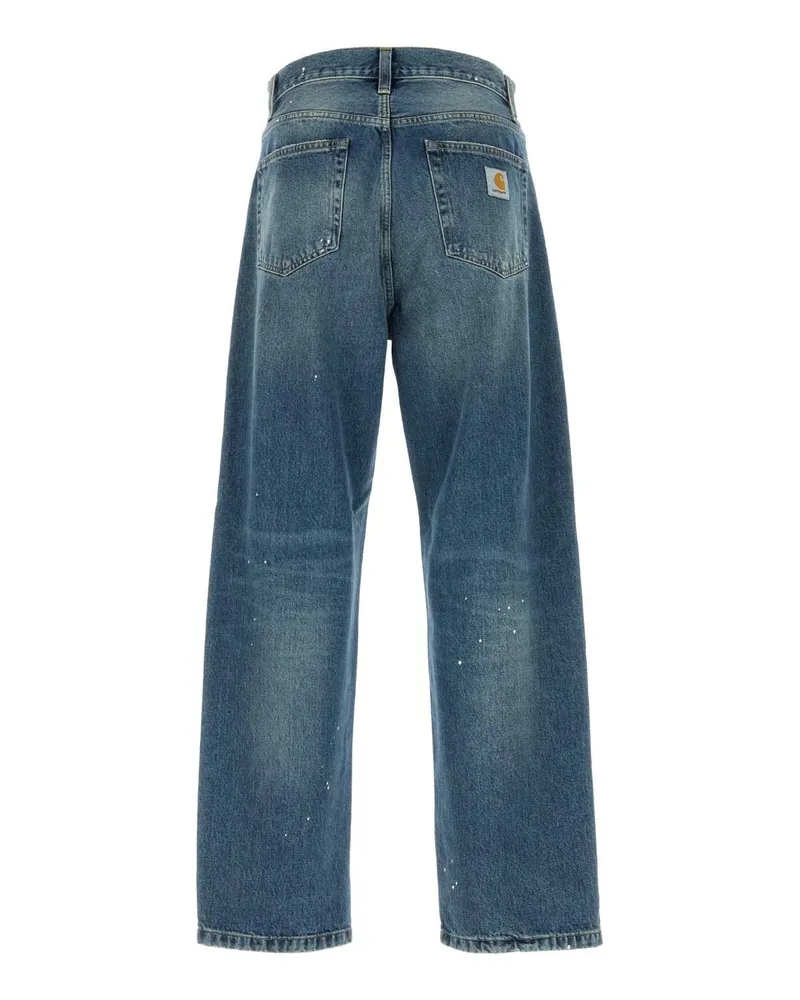 Carhartt WIP Men's Denim Landon Pant Bluedestroywashsplatter Exterior: Cotton Jean Blue