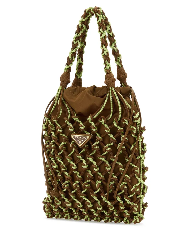 Prada Women's Shoulder Bag Brown Recycledpolyamide Calfleather Brown