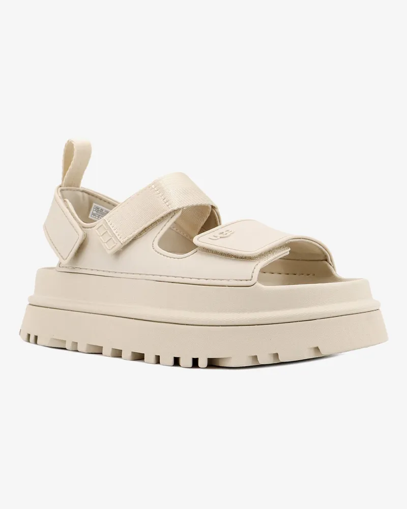UGG Women's Rubber Sandals With Embossed Logo, Beige Beige