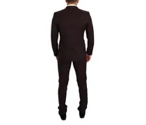 Men Bordeaux Wool Martini Slim Fit Suit