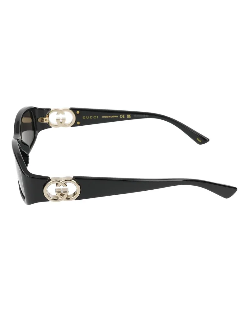 Gucci Women's Sunglasses Gg1661s 001 Black Grey 16-135 Injected Black