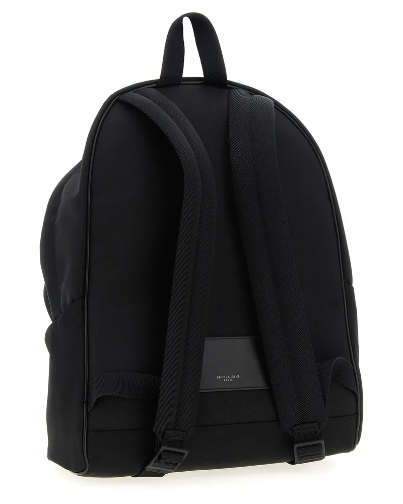 Saint Laurent Men's Black Polyamide Backpack Black