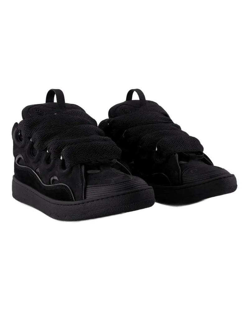 Lanvin Women's Curb Sneakers -  Synthetic Black Shoes Black