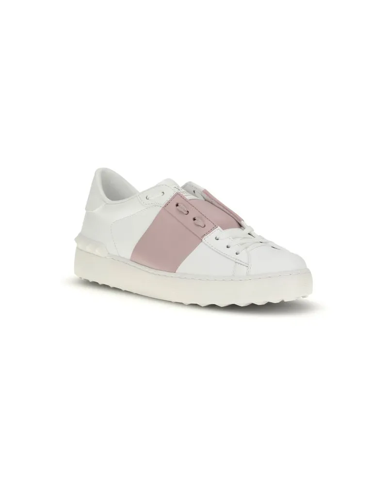 Valentino Garavani Women's White Calf Leather Bos Taurus Sneakers White