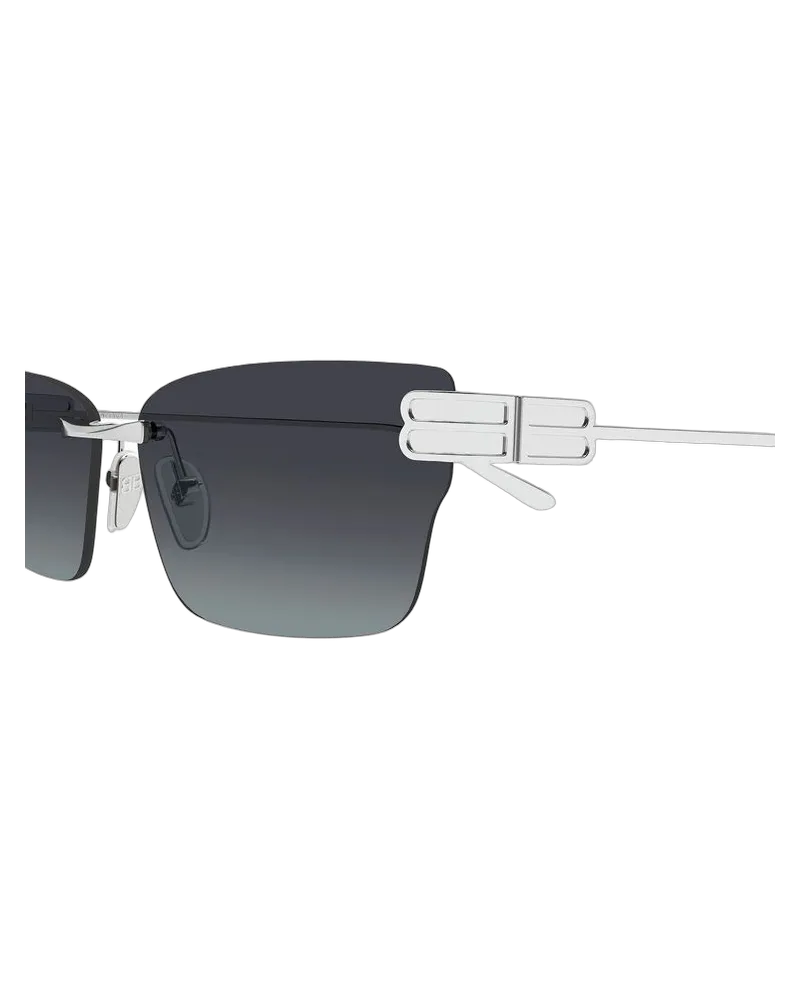 Balenciaga Unisex Sunglasses Metallic Metal Silver
