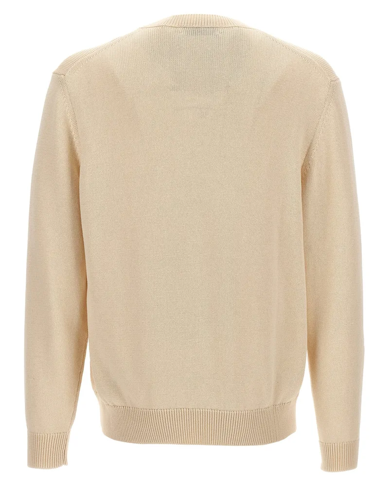 Etro Logo-Embroidered Sweater — Cream Cream