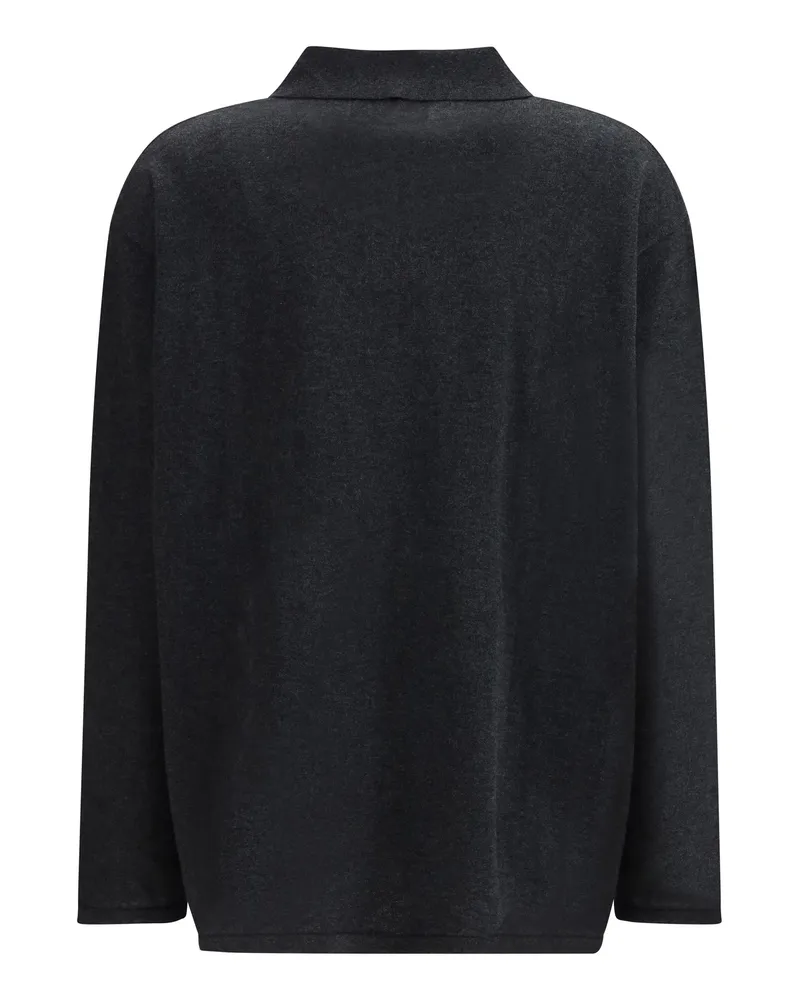 Lisa Yang Women's Knit Sweater Caisa Eclipse Cotton Gray