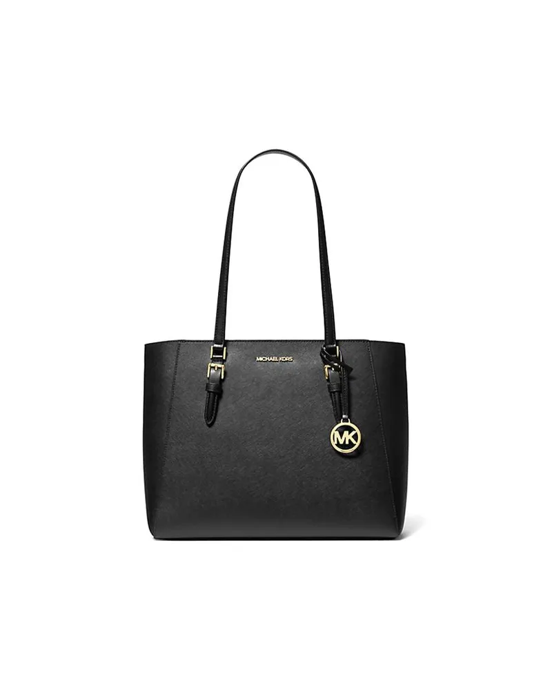Michael Kors Women's Tote Black 88.coated Canvas Polyester Tote-bags Black
