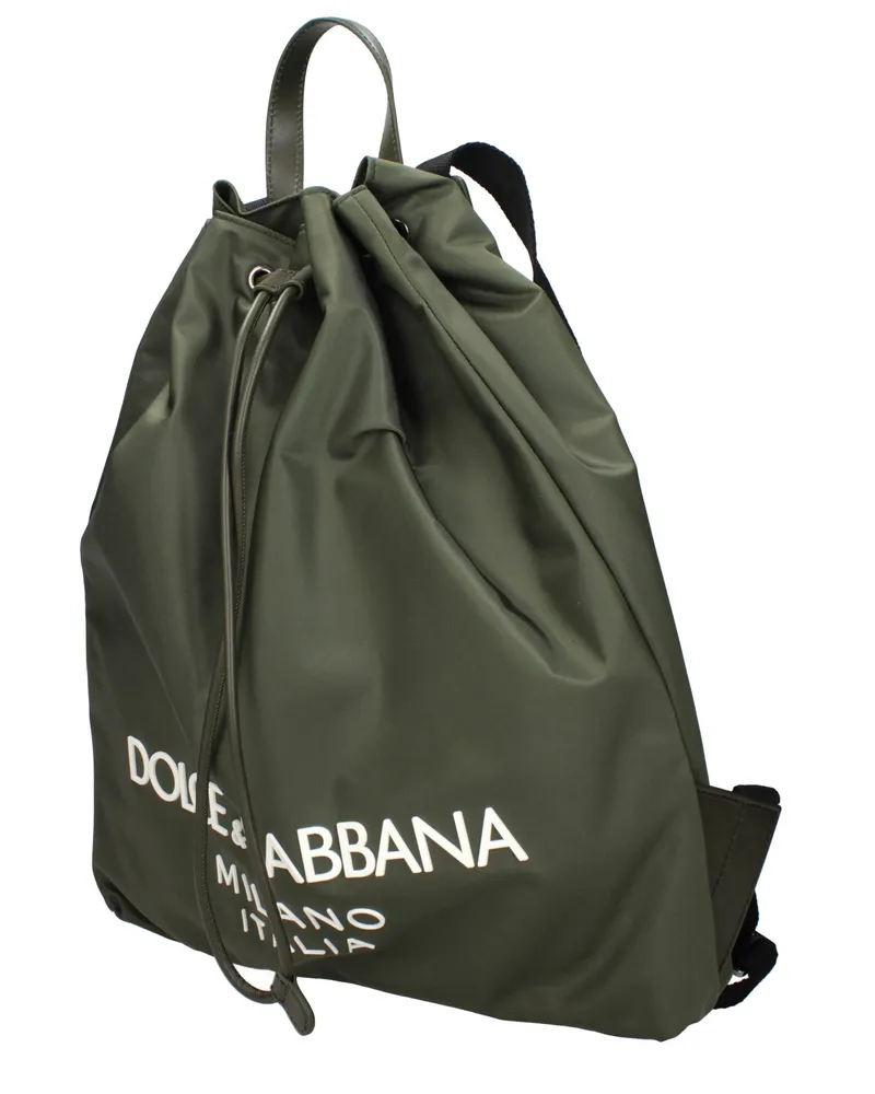 Dolce & Gabbana Men's Green Nylon Backpack Green