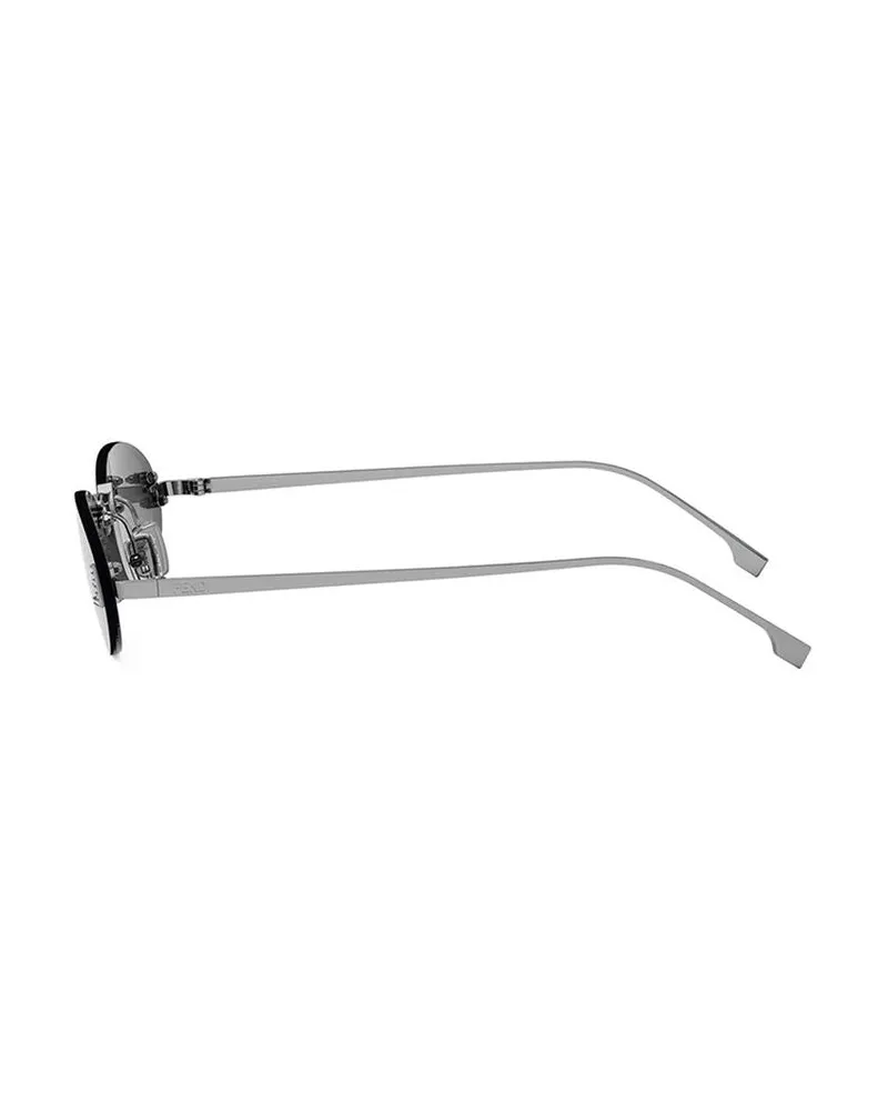 Fendi Unisex Sunglasses Silver Front Metal Circle Galvan Silver