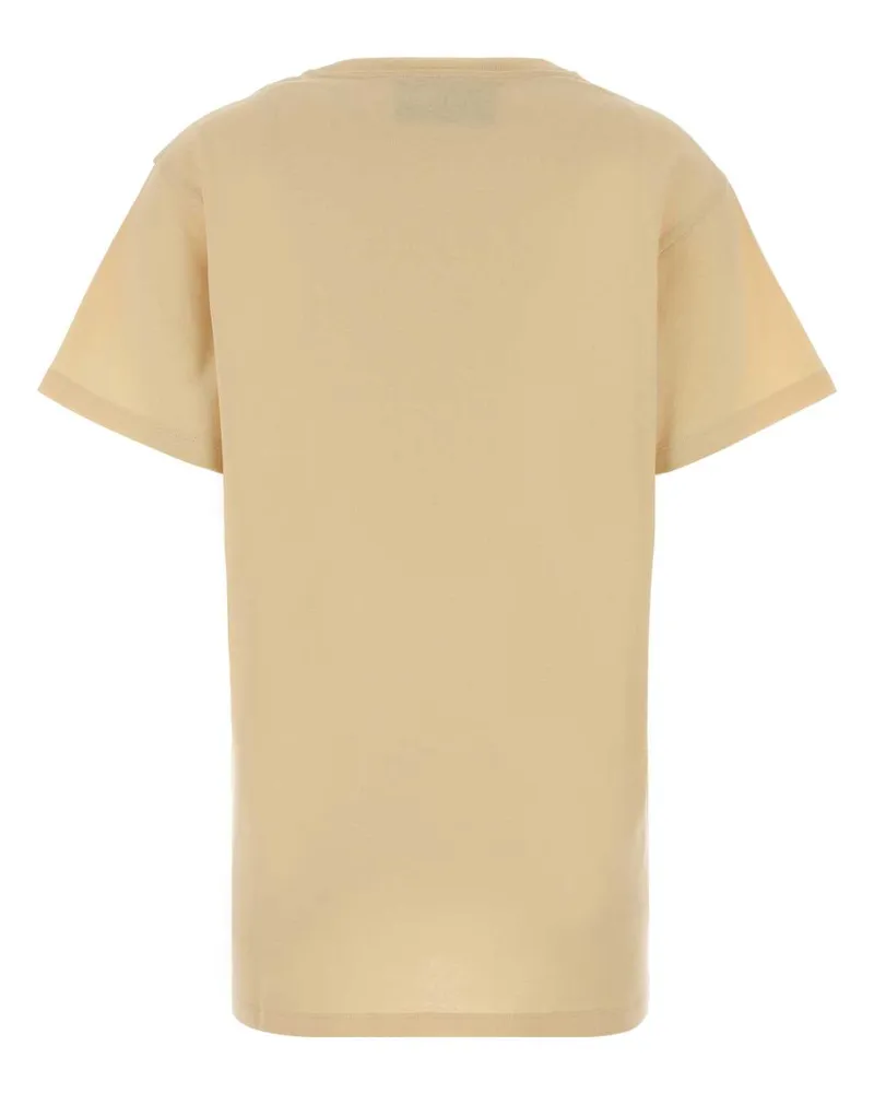 Valentino Garavani Women Cream Cotton T-Shirt Betullanero T-shirts And Polos Beige