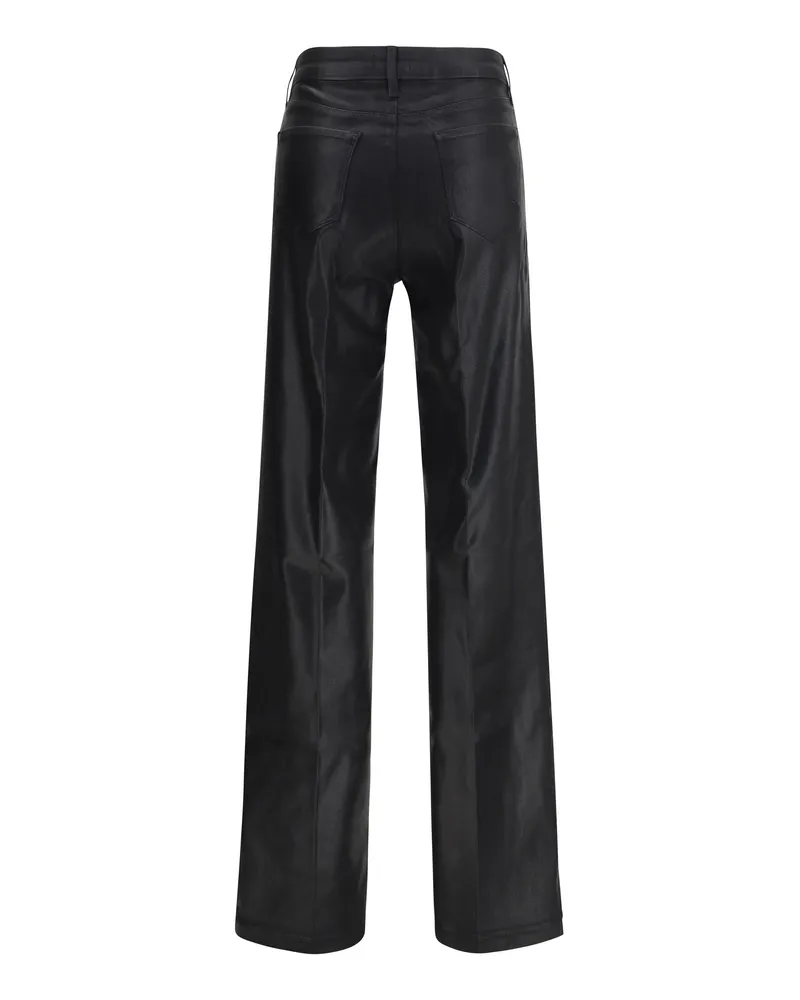 L'Agence Women's Clayton Coated Wide Leg Jeans Noir Cotton; Elastane; Spandex Noir