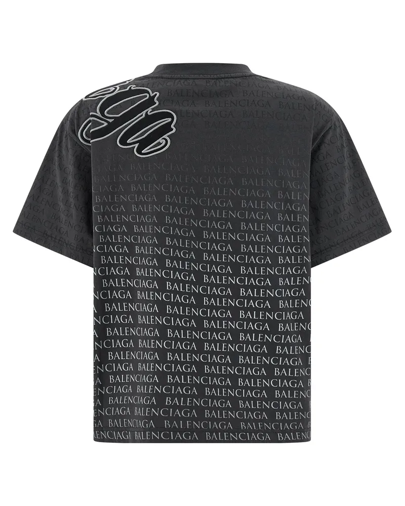 Balenciaga Women's Black Cotton T-Shirt Black