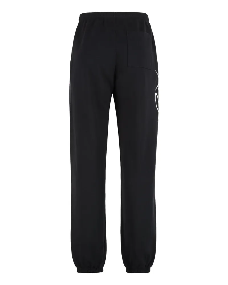 Local Authority Men's Black Cotton Track Pants Black
