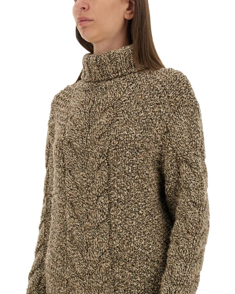 Kiton Camel Wool Sweater — Brown Brown