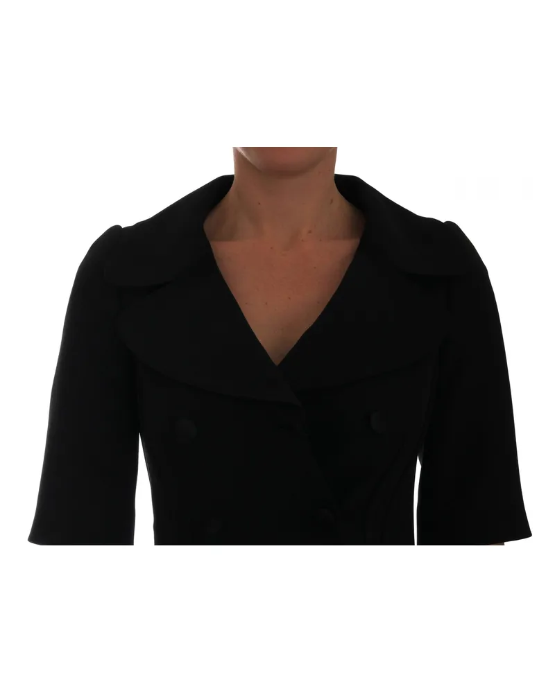 Dolce & Gabbana Women's Black Short Croped Jacket Blazer Virgin Wool Black