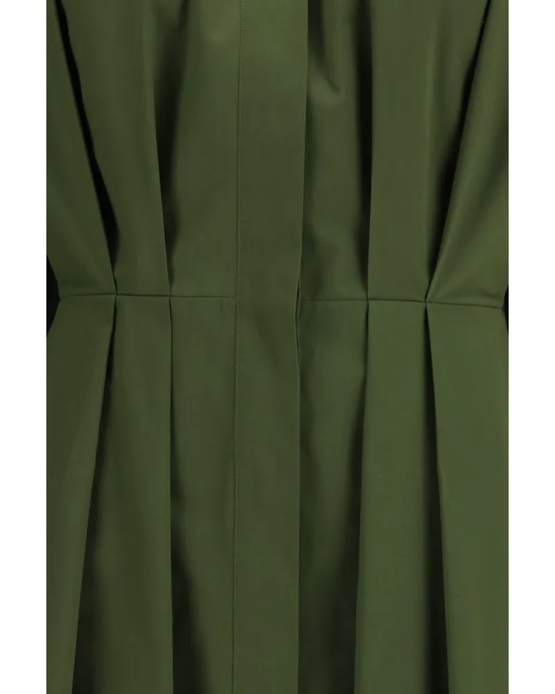 Givenchy Women's Shirt Dress Poplin Khaki Cotton Green