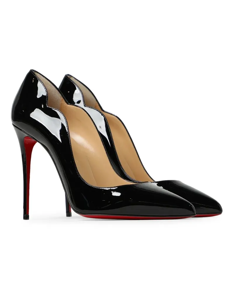 Christian Louboutin Women's Black Patent Leather Hot Chick Pumps 100 Black