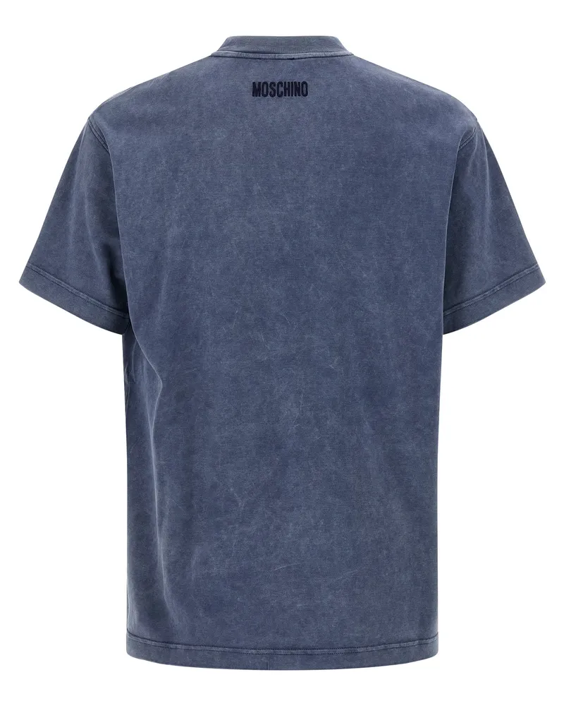 Moschino Men Blue Cotton T-Shirt Blue