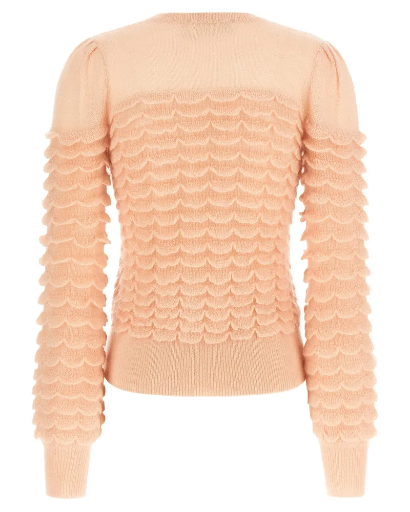 Zimmermann Hypnotic Scallop Sweater — peach Peach